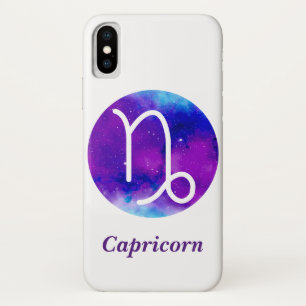 Case-Mate iPhone Case Symbole Zodiaque tendance Capricorne Nebula violet