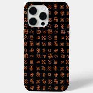 Coque iPhone 15 Pro Max Symboles africains Adinkra Design ethnique