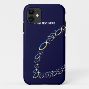 Coques Pour iPhone Symboles chrétiens de poissons sur l'arrière -