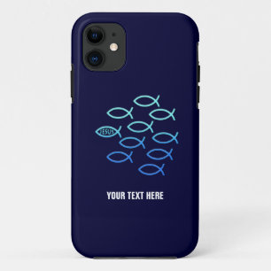 Coque iPhone 11 Symboles de poisson chrétien