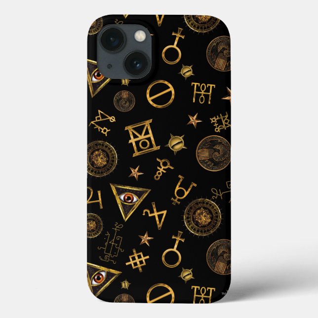 Coques Case-Mate iPhone Symboles Magiques MACUSA™ Et Motif De Crêtes (Verso)