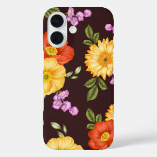 Coque Pour iPhone 16 Symphonie d'automne – Conception florale
