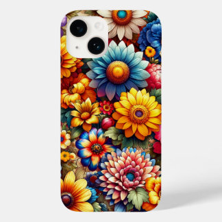 Coque Pour iPhone 14 Symphonie florale colorée et vibrante Motif