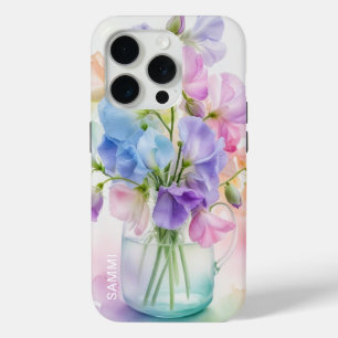 Coque iPhone 15 Pro Symphonie Pastel Sweet Pea