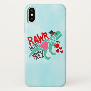 Case-Mate iPhone Case T-Rex dans un Top Hat Rawr signifie que je t'aime