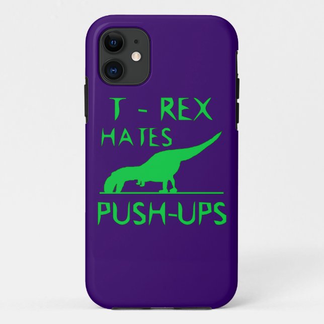 Coques Case-Mate iPhone T REX HATTE PUSHUPS Funny Dino Design (Dos)