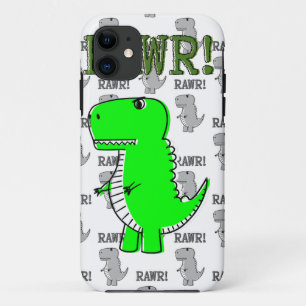 Coque Case-Mate Pour iPhone T-Rex mignon et en colère avec Motif noir et blanc