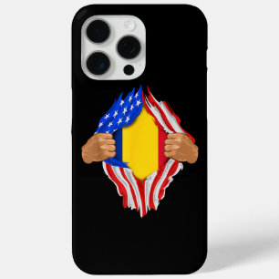 Coque iPhone 15 Pro Max T-Shirt Sang Roumain en Moi Drapeau Roumain