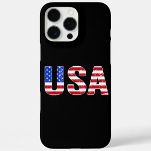 Coques iPhone 16 Pro Max T Shirt USA Drapeau Américain Patriotique Hommes F