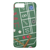 Table Casino Craps avec chips et dés