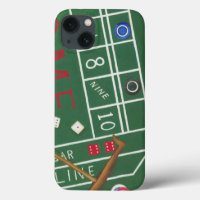 Table Casino Craps avec chips et dés