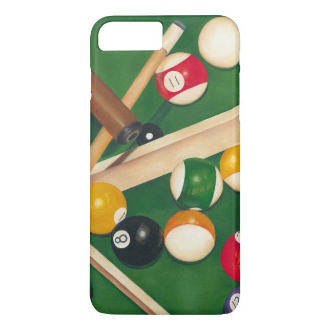 Coques Case-Mate iPhone Table de billard Lifelike avec boules et craie (Dos)