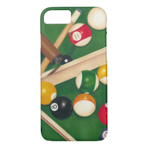 Coque iPhone 8/7 Table de billard Lifelike avec boules et craie