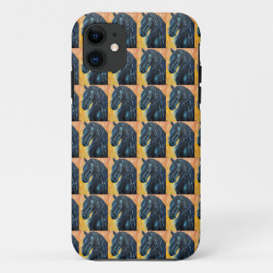 Coques Pour iPhone Tableau de Cheval Noir