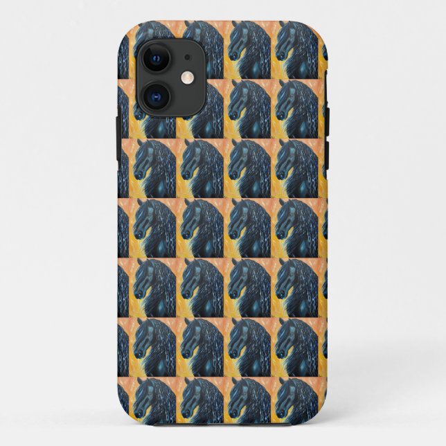 Coques Case-Mate iPhone Tableau de Cheval Noir (Dos)