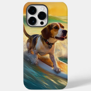 Coque Pour Pour iPhone 14 Pro Max Tableau de surf de plage beagle