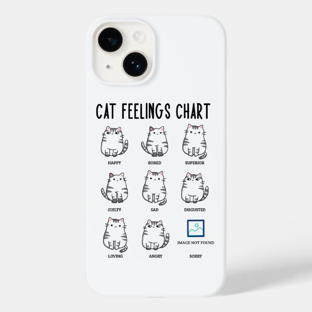 Coques Case-Mate iPhone Tableau des sentiments du chat (Verso)