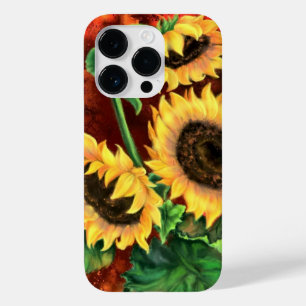 Coque Pour iPhone 14 Pro Tableau des trois tournesols