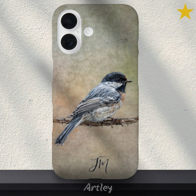 Coques Case-Mate iPhone Tableau d'oiseaux de poulets Nom personnalisé (Créateur téléchargé)
