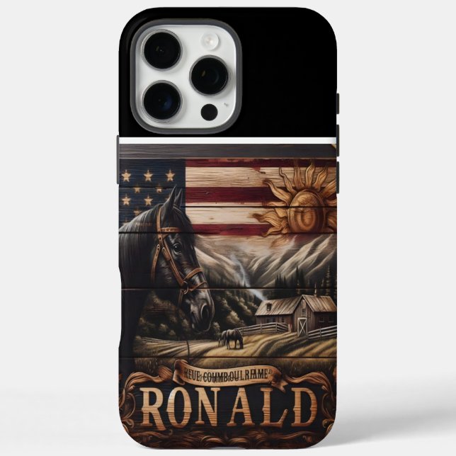 Coques Case-Mate iPhone Tableau du ranch américain du cheval (Verso)