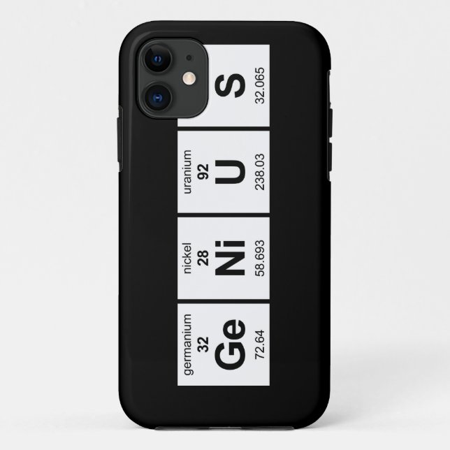 Coques Case-Mate iPhone Tableau périodique de génie (Dos)