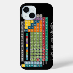 Coque Pour iPhone 15 Tableau périodique des éléments - Étudiants