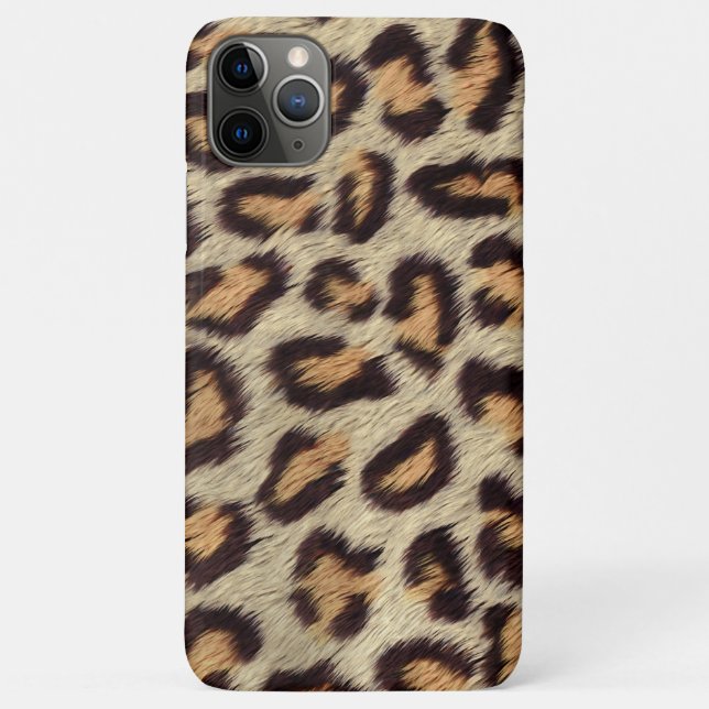 Coques Case-Mate iPhone Taches Brown leopard fausse fourrure (Dos)