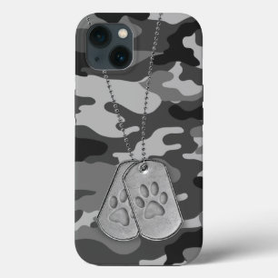 Case-Mate iPhone Case Tags de chien militaire avec Empreintes de pattes 