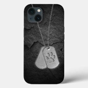 Case-Mate iPhone Case Tags de chien militaire avec Pawprint