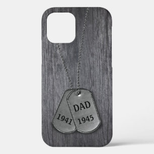 Case-Mate iPhone Case Tags de chien militaire sur bois