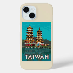 Coque Pour iPhone 15 Taïwan   Pagode Du Dragon Et Du Tigre