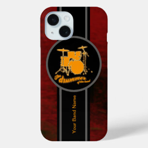 Coque Pour iPhone 15 tambour jaune personnalisable