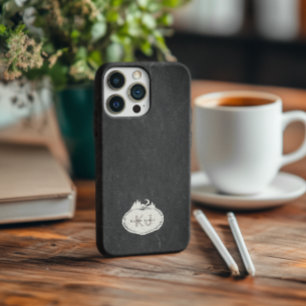 Coques iPhone 16 Pro Tampon de la nature à monogramme   Nom personnalis