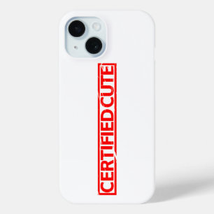 Coque Pour iPhone 15 Tampon mignon certifié
