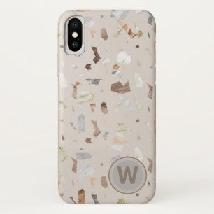 Case-Mate iPhone Case Tan Italien Terrazzo Carrelage Monogramme