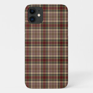 Etui iPhone Case-Mate Tan, rouge et vert plaid