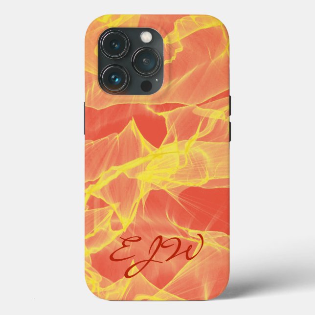 Coques Case-Mate iPhone Tangerine Dream avec Wispy Yellow Abstrait iPhone (Verso)