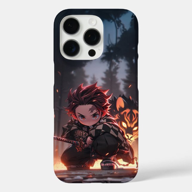 Coques Case-Mate iPhone Tanjiro Kamado Tueur de Démons Chibi (Verso)