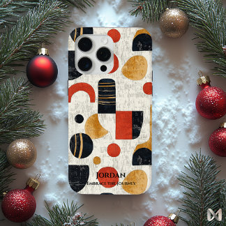 Coque iPhone 15 Pro Max Tapa Polynésien Abstrait – Élégance Culturelle