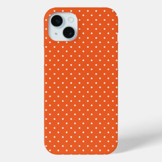 Coque iPhone 15 Mini Tapis de protection à motif de points jaunes mouta