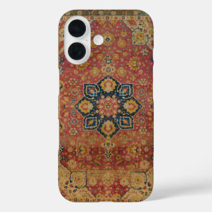 Coque Pour iPhone 16 Tapis persan asiatique Kashan en or rouge