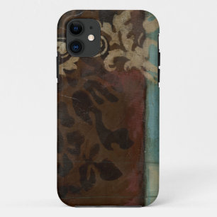 Coque iPhone 11 Tapisserie abstraite de damassé par Jennifer