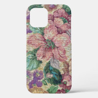tapisserie florale rétro