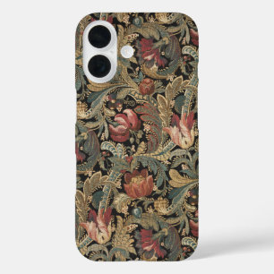 Coque Pour iPhone 16 Tapisserie florale Vintage riche Brocade Damask 19