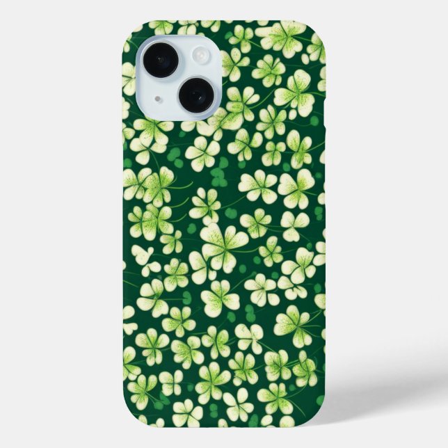 Coques Case-Mate iPhone Tapisserie Shamrock Emeraude : Vert foncé (Verso)
