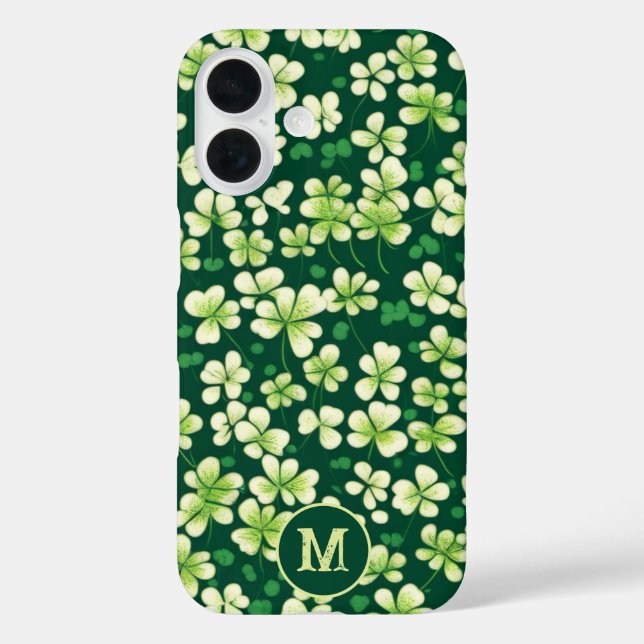 Coques Case-Mate iPhone Tapisserie Shamrock Emeraude : Vert foncé (Verso)