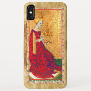 COQUE POUR iPhone XS MAX TAROTES DE RENAISSANCE ANTIQUE / REINE DES TASSE
