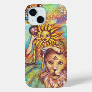 Coque Pour iPhone 15 TAROTES DES OMBRES PERDUES / LE SOLEIL ET LE Lion