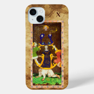 COQUE iPhone 15 MINI TAROTS DE RENAISSANCE ANTIQUE 10 / ROUE DE FORTUNE