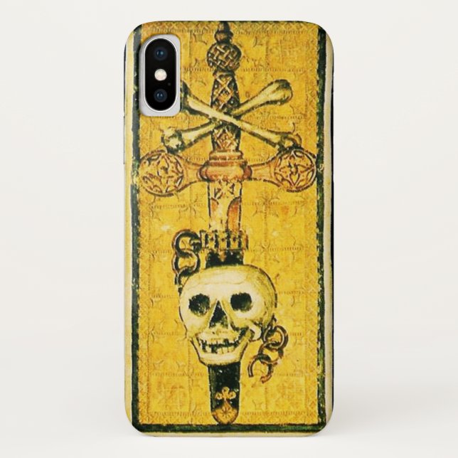 Coques Case-Mate iPhone TAROTS DE RENAISSANCE ANTIQUE, ACE D'ÉPRES Jaune (Dos)
